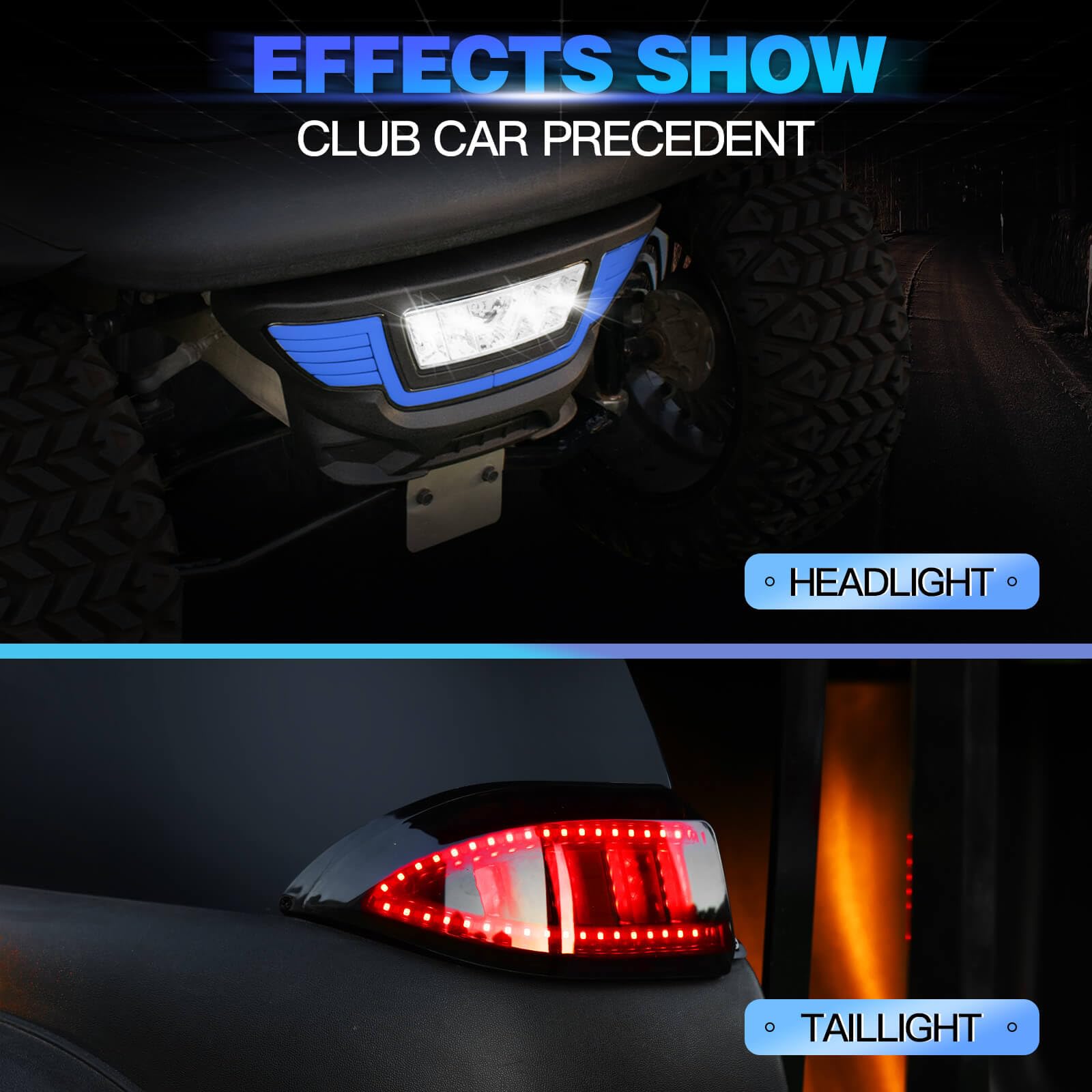 Kit éclairage LED RGB Deluxe NOKINS Pour Club Car Precedent 2004 Et +