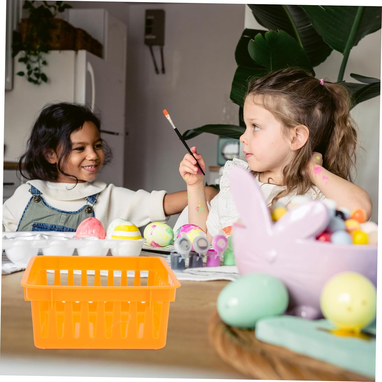 Cabilock 24pcs Plastic Storage Baskets Mini Organizers for Office and Home Tear Resistant Plastic Containers for Stationery Kitchen Supplies Bathroom Accessories Pantry and Closet Storage