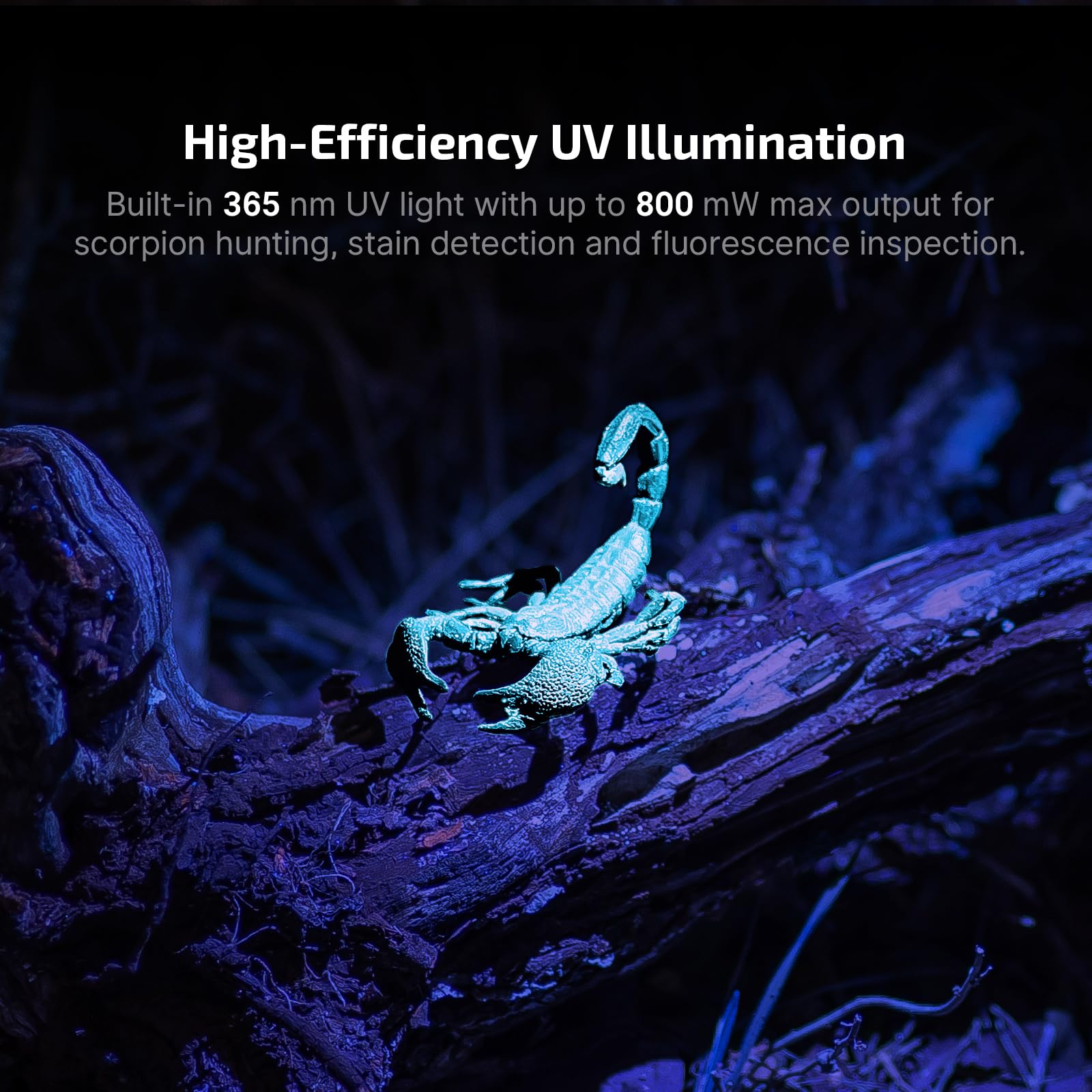 OLIGHT Oclip Pro S EDC Flashlight Clip-on Light, 600 Lumens Type-C Rechargeable with White LED, UV and RGB, Magnetic Flash Lights for Working, Signaling, Inspection and Outdoor Use (Black) - 5