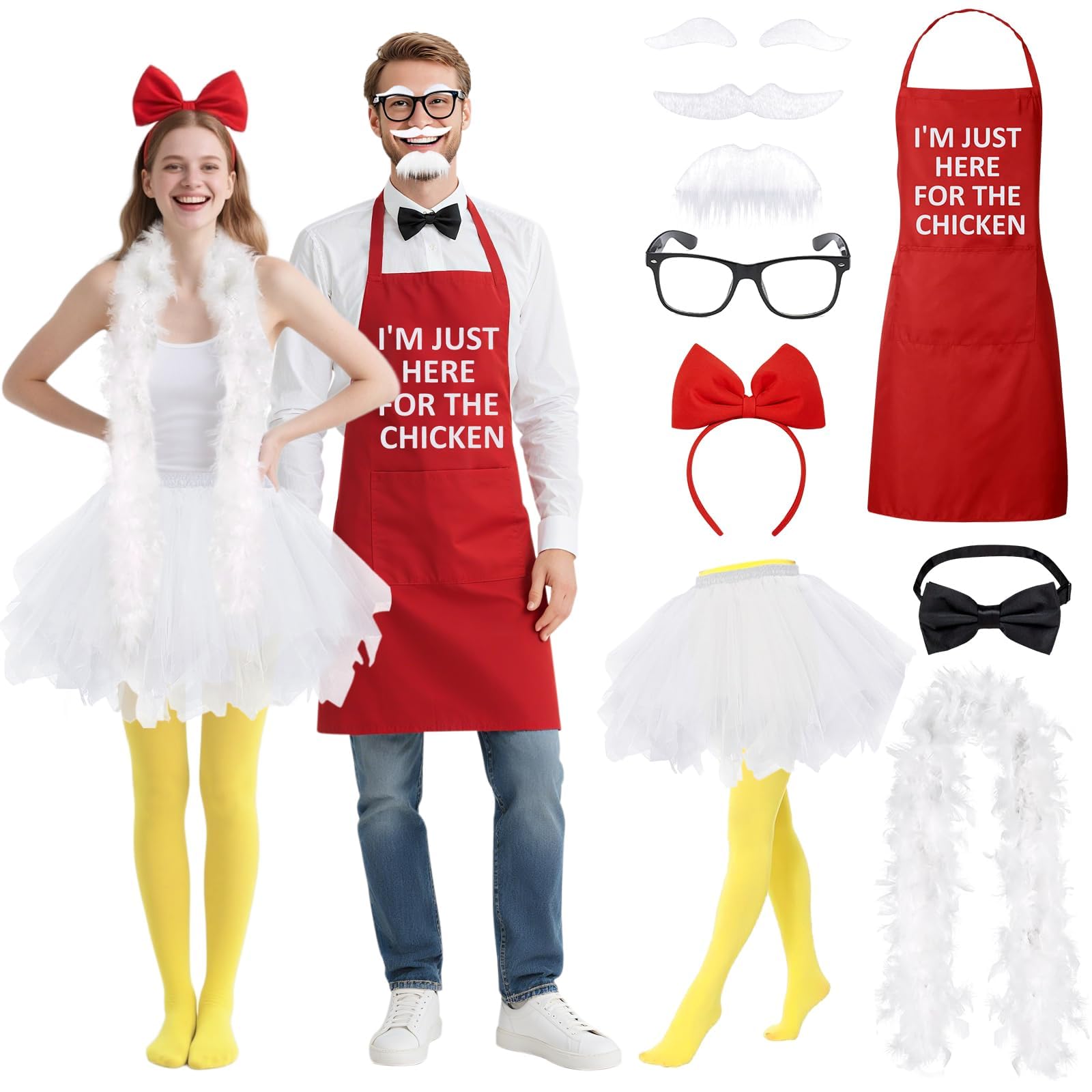 10 PCS Chicken Couple Costume