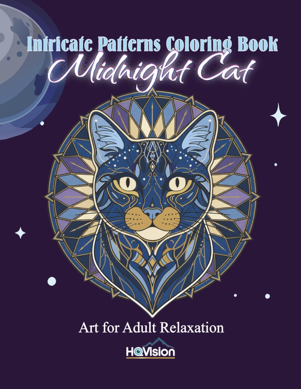 Intricate Patterns Coloring Book - Midnight Cat: Art for Adult Relaxation