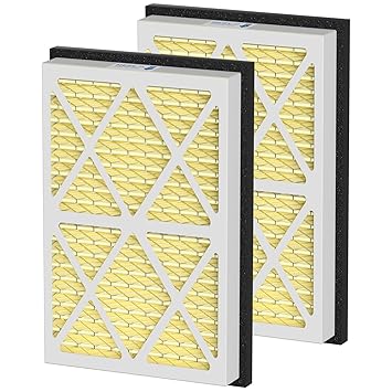 20x30x3 MERV 11 Pleated Air Filters Replacement Compatible with Zephyr VGF Series 20x30x3 Whole Home Return Air Grille Filter, MERV11 Air Filtration System Yellow 2 Pack