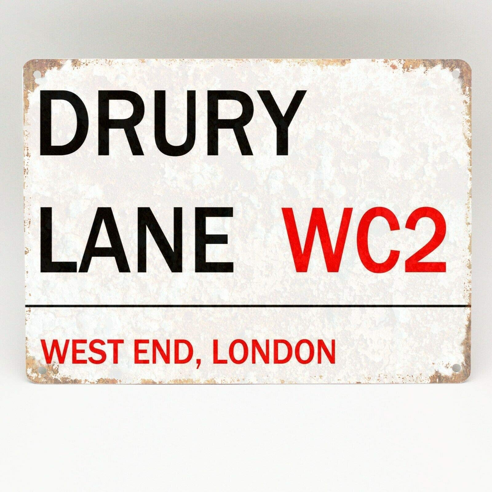 Biopracess Metalpostera13995 Drury Lane Metal Sign Theatre London Street Vintage Retro Home Decor Plaque Outdoor Decoration Plaque 8X12 Inch