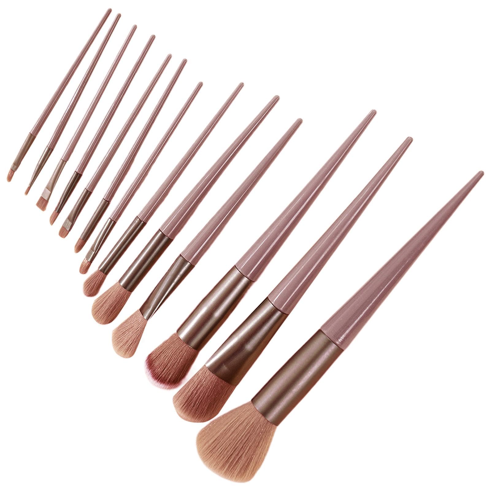 Dubbulon Juego de brochas de maquillaje,Juego de brochas de maquillaje | Kit de brochas de maquillaje de cerdas sintéticas suaves 13X,Juego de brochas cosméticas para sombra de s y colorete para base,