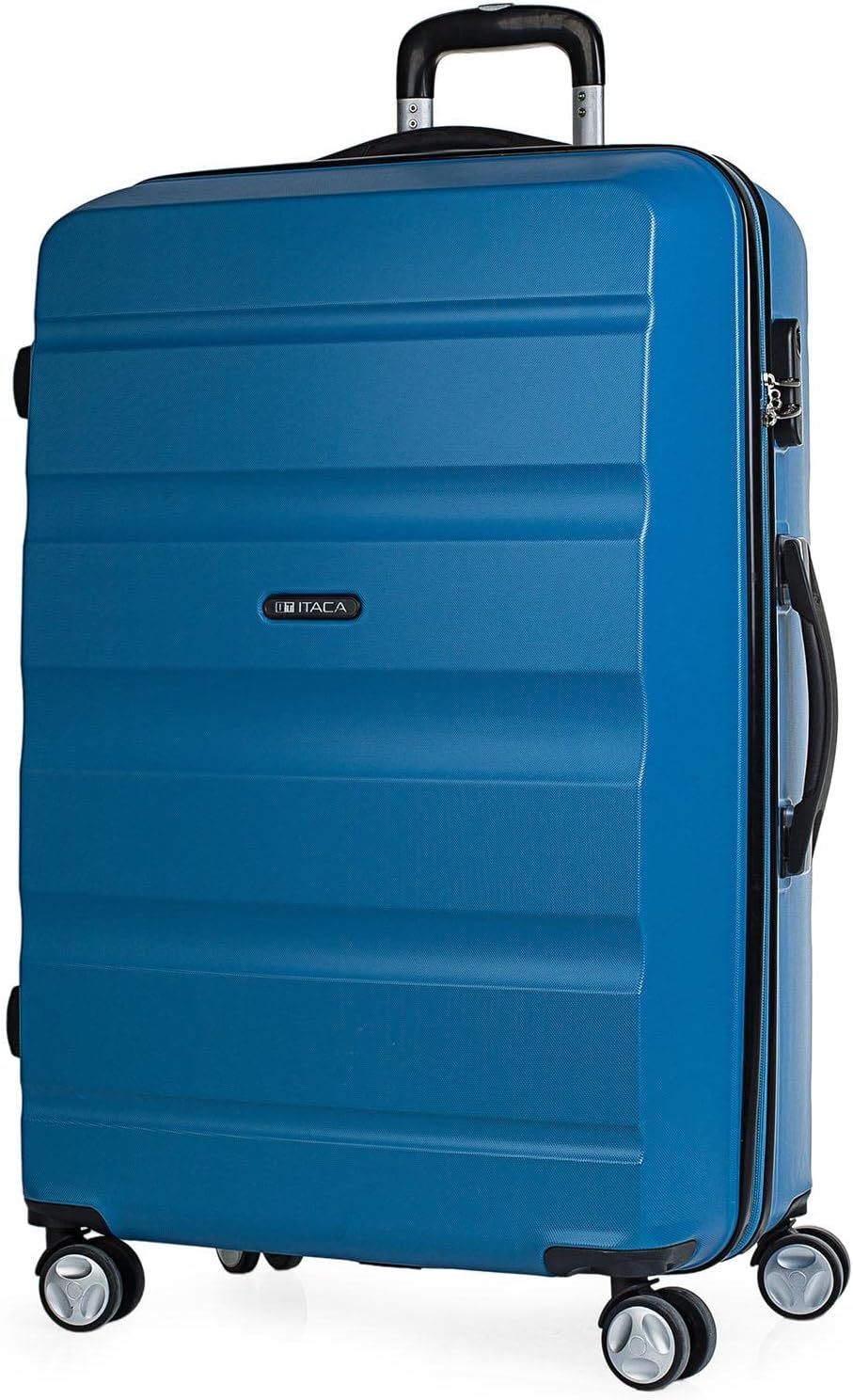 ITACA - Maletas de Viaje Grandes 23 kilos - Maleta Grande de Viaje Rígida 4 Ruedas - Maletas Grandes de Viaje de ABS Resistente - Maleta Viaje 65cm Maletas Viaje Candado de Combinacion T71, Color Azul