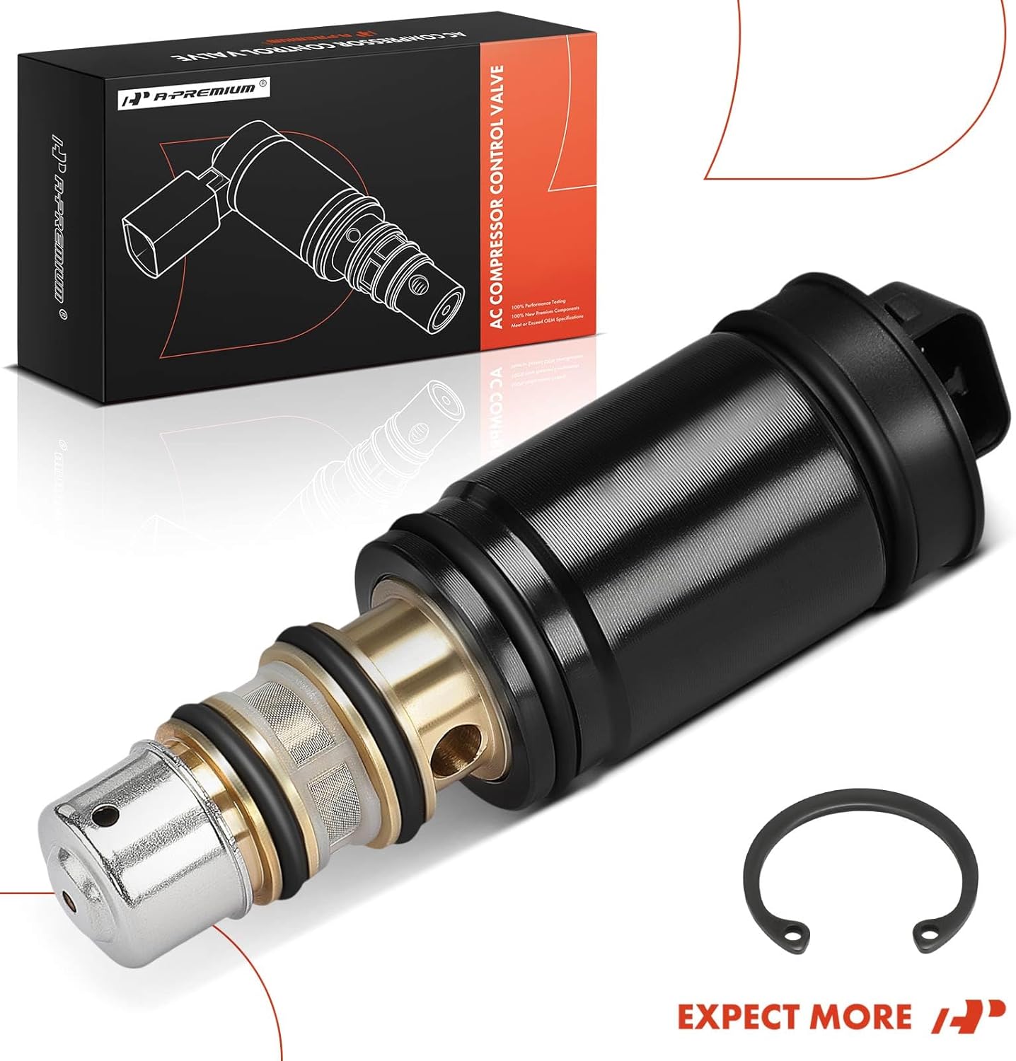 A-Premium AC Compressor Control Solenoid Valve 7SEU16C, 7SEU17C, 6SEU14C, 6SEU12C Compatible with Audi Q5 2009-2012, A6 2006-2011, A6 Quattro 2008-2011, S4 S5 2010-2012, 3.0L 3.2L