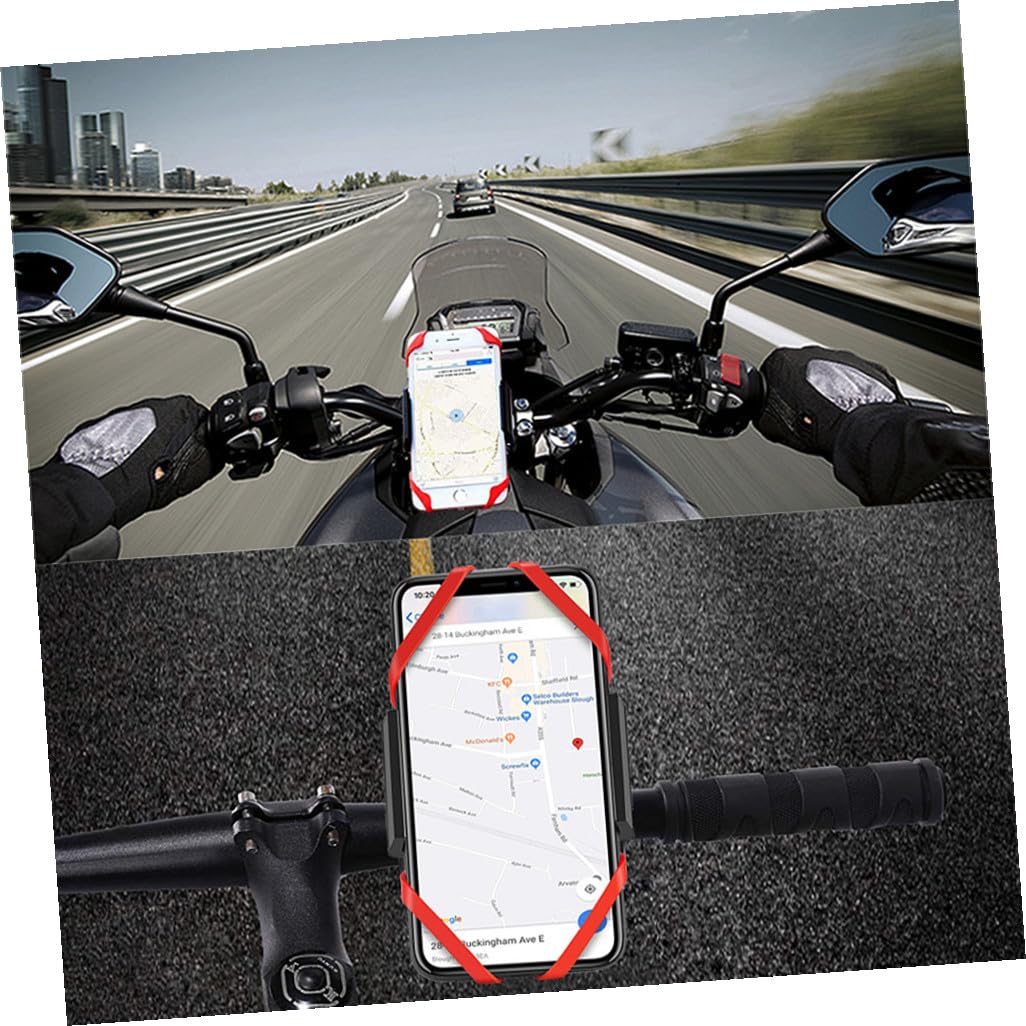 OSALADI 3pezzi Supporto Per Smartphone Da Bici Supporto Navigazione Per Bicicletta Design Antiscivolo e Stabile Nero