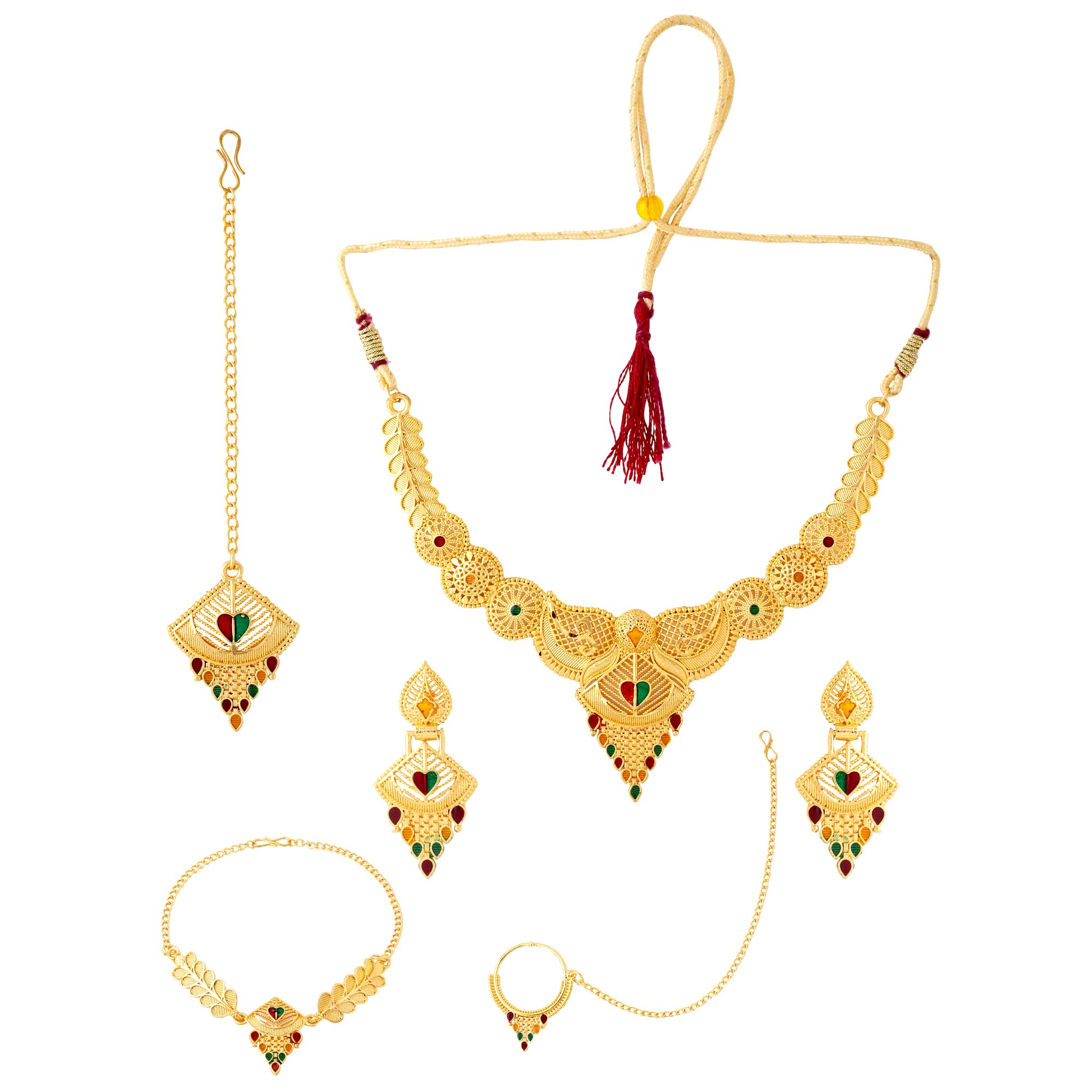 Yellow Chimes Jewellery Set for Women and Girls One Gram Gold Jewellery Set for Women | Gold Plated Bridal Choker Necklace Set | Birthday Gift for Girls & Women Anniversary Gift for Wife (B0CDBLD7RC) Amazon Price History, Amazon Price Tracker