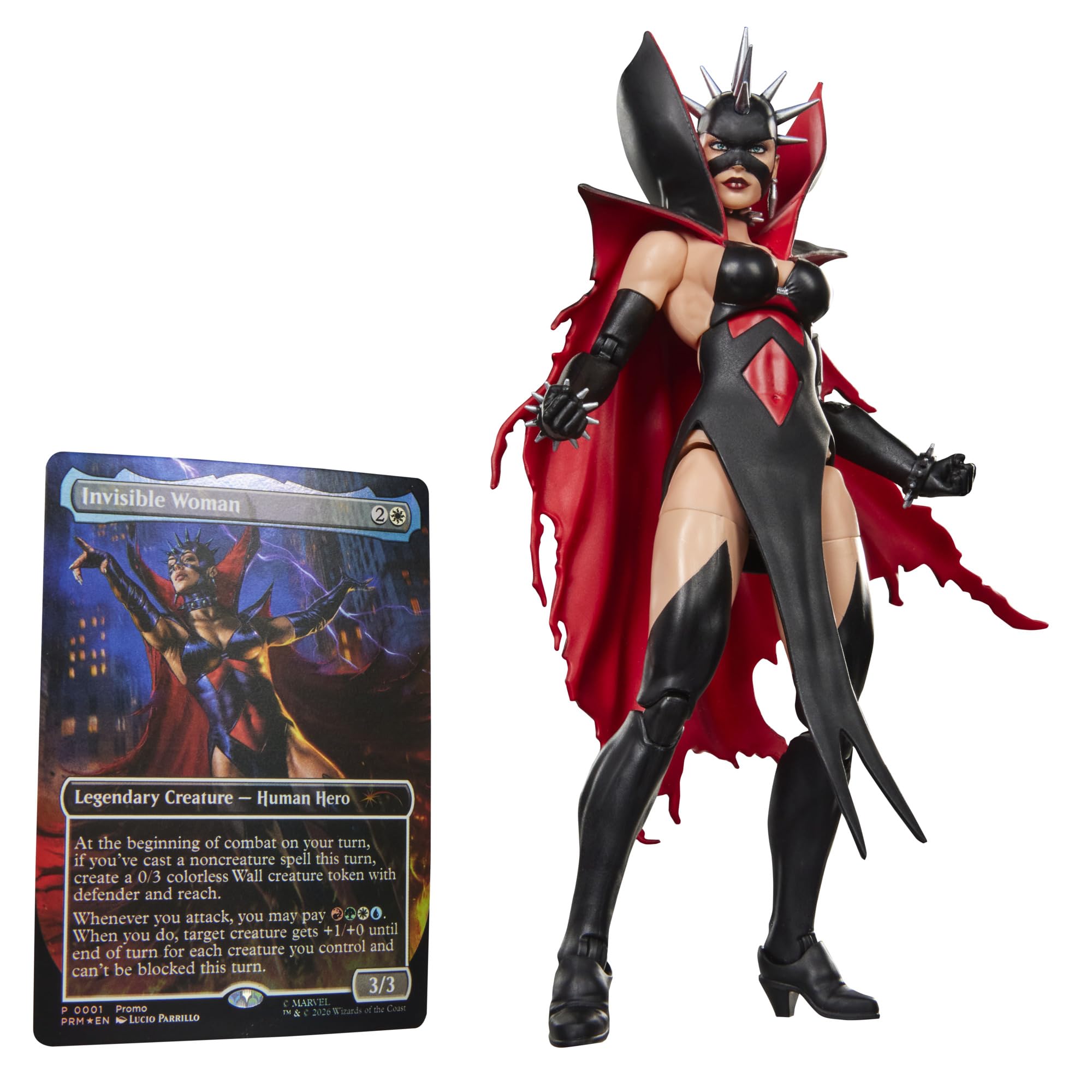 Marvel Legends Series Marvel Super Heroes Magic: The Gathering Malice (Sue Storm), Fantastic Four 15-cm Action Figure Toy plus Exclusive Foil Collectible Card Game Trading Card