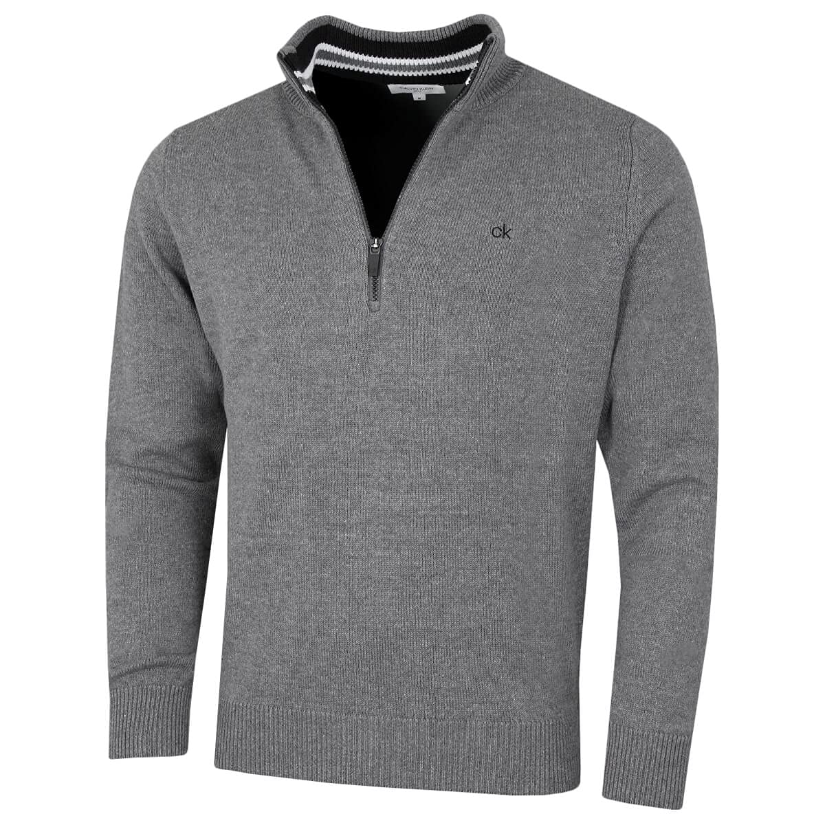 Calvin Klein Mens Cotton Golf Sweater - Grey Marl Sport - XXXXL