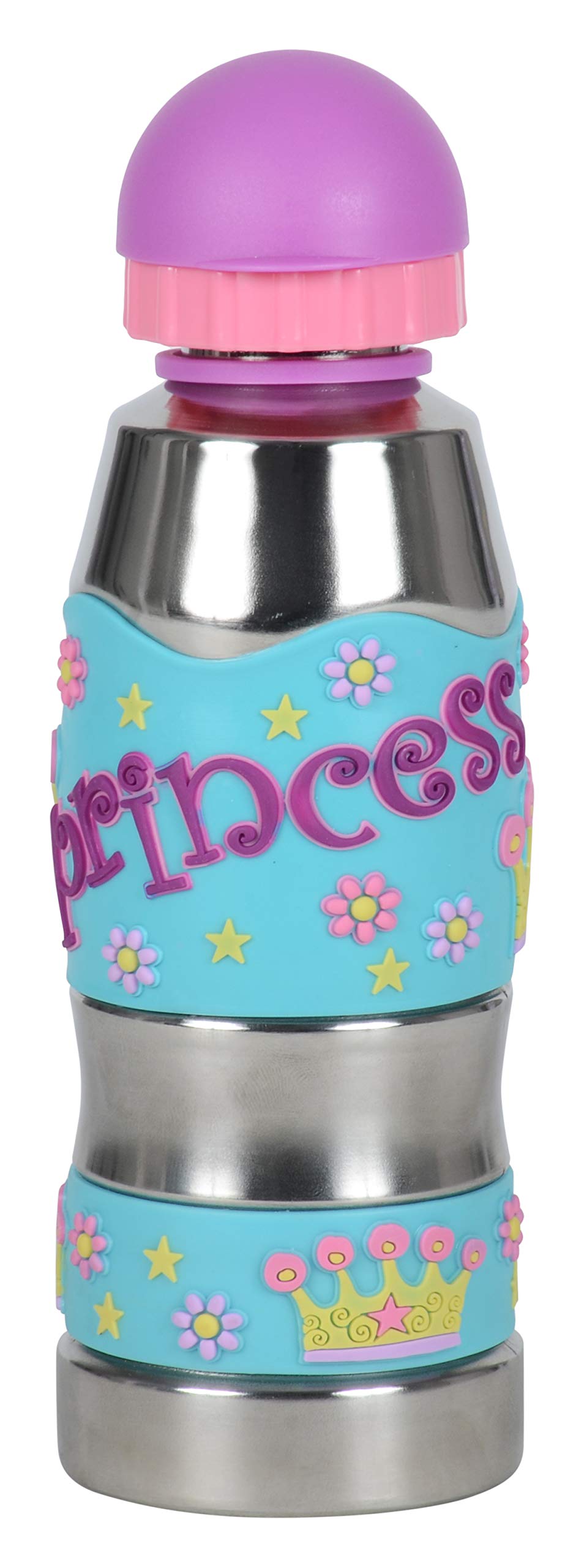 Precious Thots Stainless Steel Water Bottle with Sipper, 400ml (Blue)