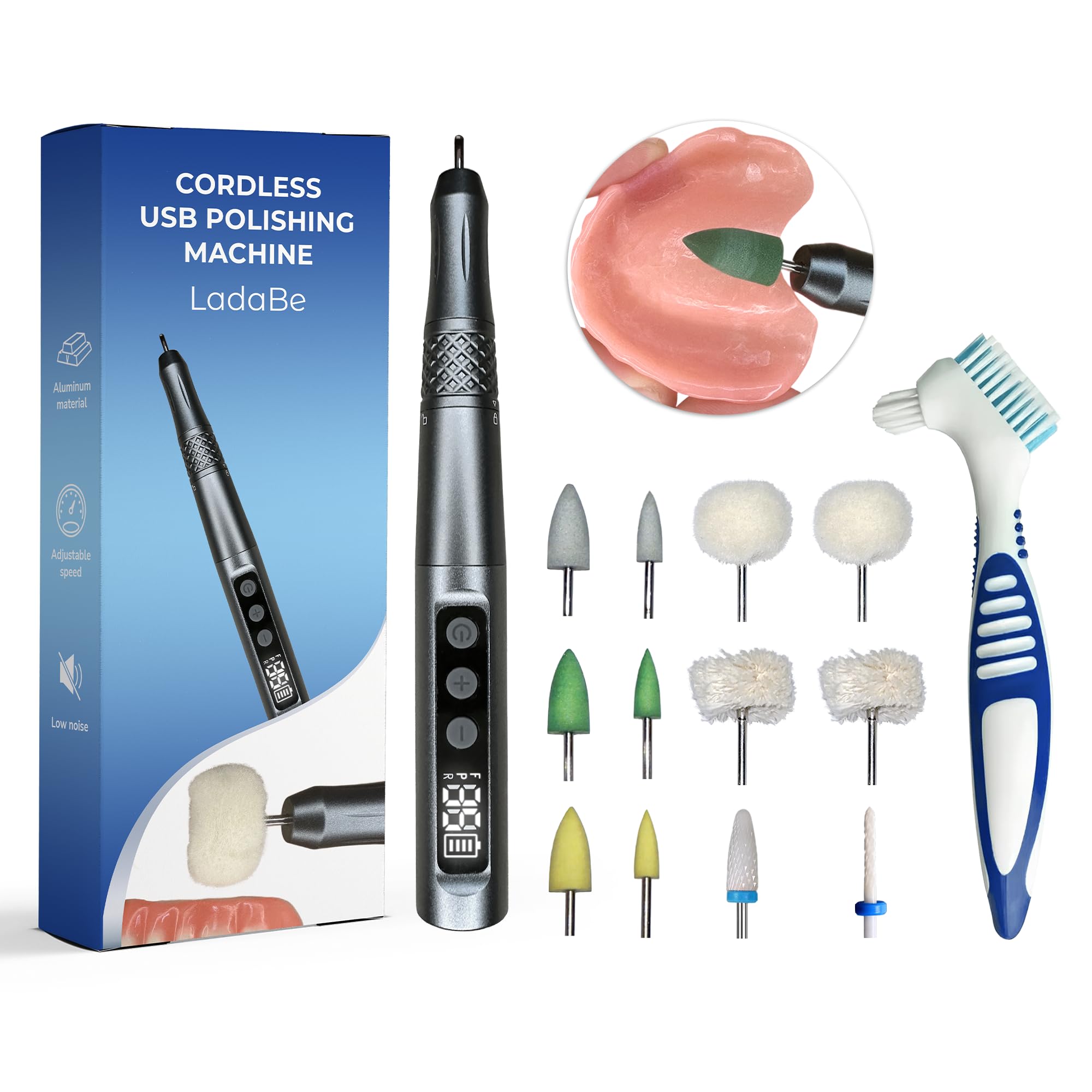 Cordless USB Polishing Machine 35000 RPM Helps Refine Edges for a Comfortable Fit Remove Surface Stains Edge Smoothing
