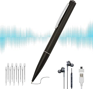 64GB Voice Recorder Pen, Small Recording Device with Built-in USB, 600 Hours Recording Capacity, Mini Voice Recorder with Playback for Meetings/Lectures/Classes