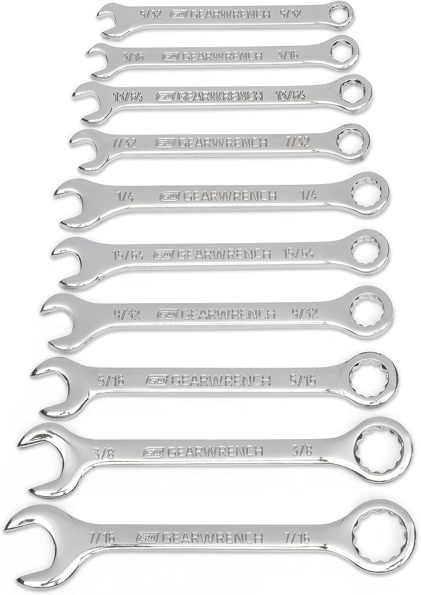 10 Piece SAE Midget Combination Wrench Set - 86560