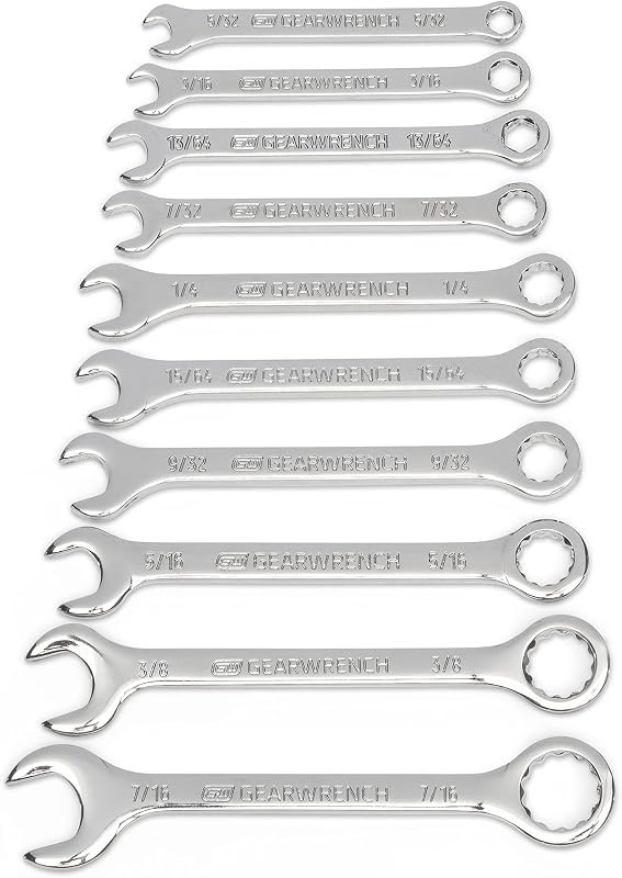 10 Piece SAE Midget Combination Wrench Set - 86560