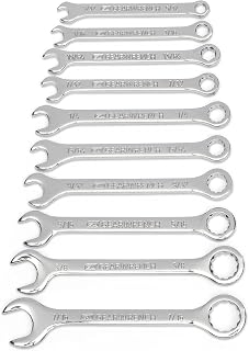 10 Piece SAE Midget Combination Wrench Set - 86560