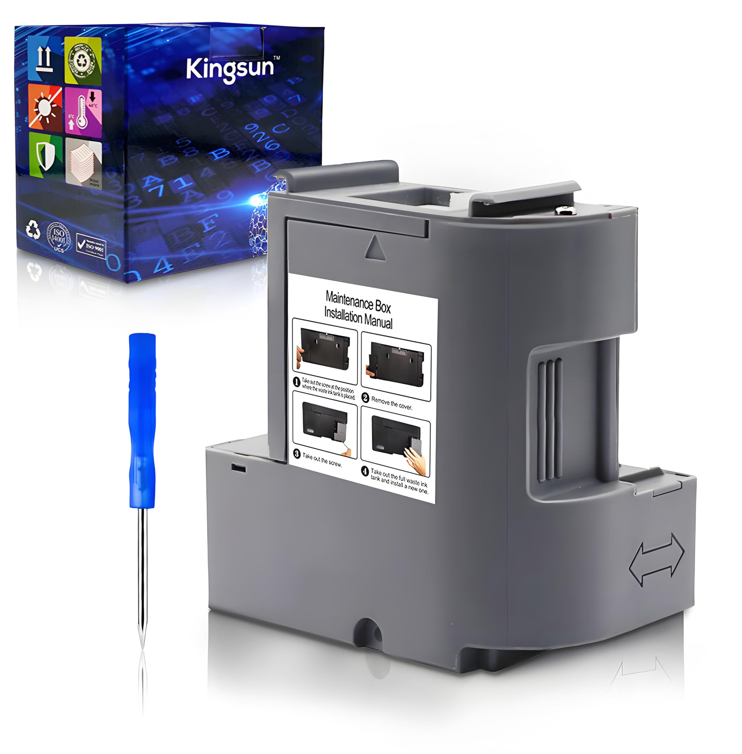 T04D1 T04D100 Ink Maintenance Box 04D1 EWMB2 Compatible with Epson ET-15000 ET-3750 ET-3760 ET-3830 ET-3860 ET-3850 ET-4850ET-5150 XP-5100 ST-2170 ST-3000 Printers