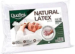 Travesseiro Natural Látex, Duoflex, 100% Algodão, Branco, para Fronha 50Cmx70Cm