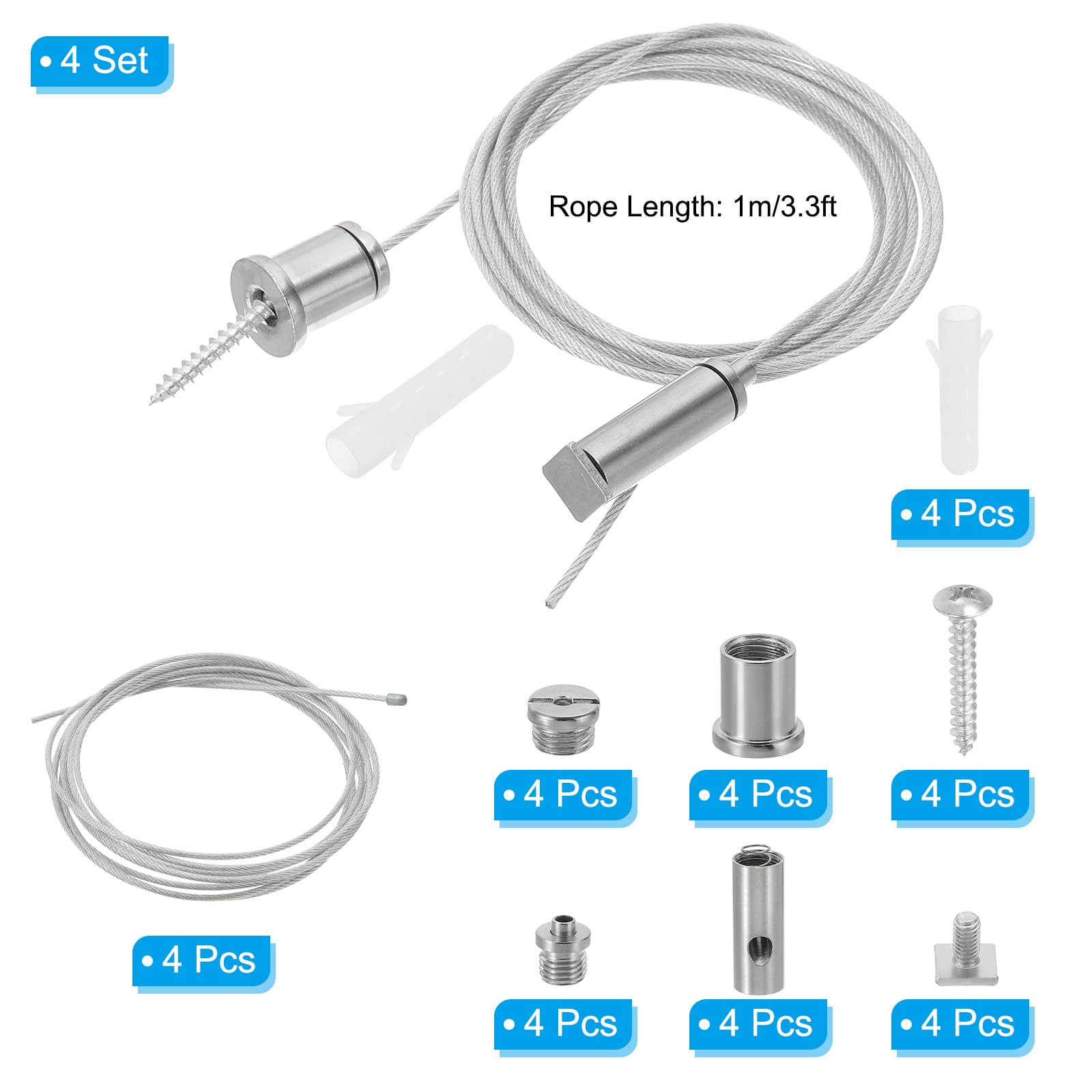 PATIKIL Ceiling Hanging Wire Cable Kit - Image 2