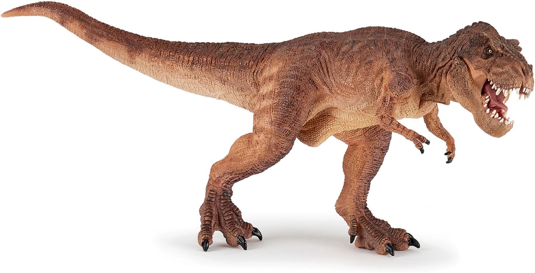 Brown Running T-Rex - Realistic Figurine - for Ages 3+ - Dinosaurs Collection - Hand Painted - Highly Detailed - Durable and Educational - Gift Idea - Collectable - running t-rex