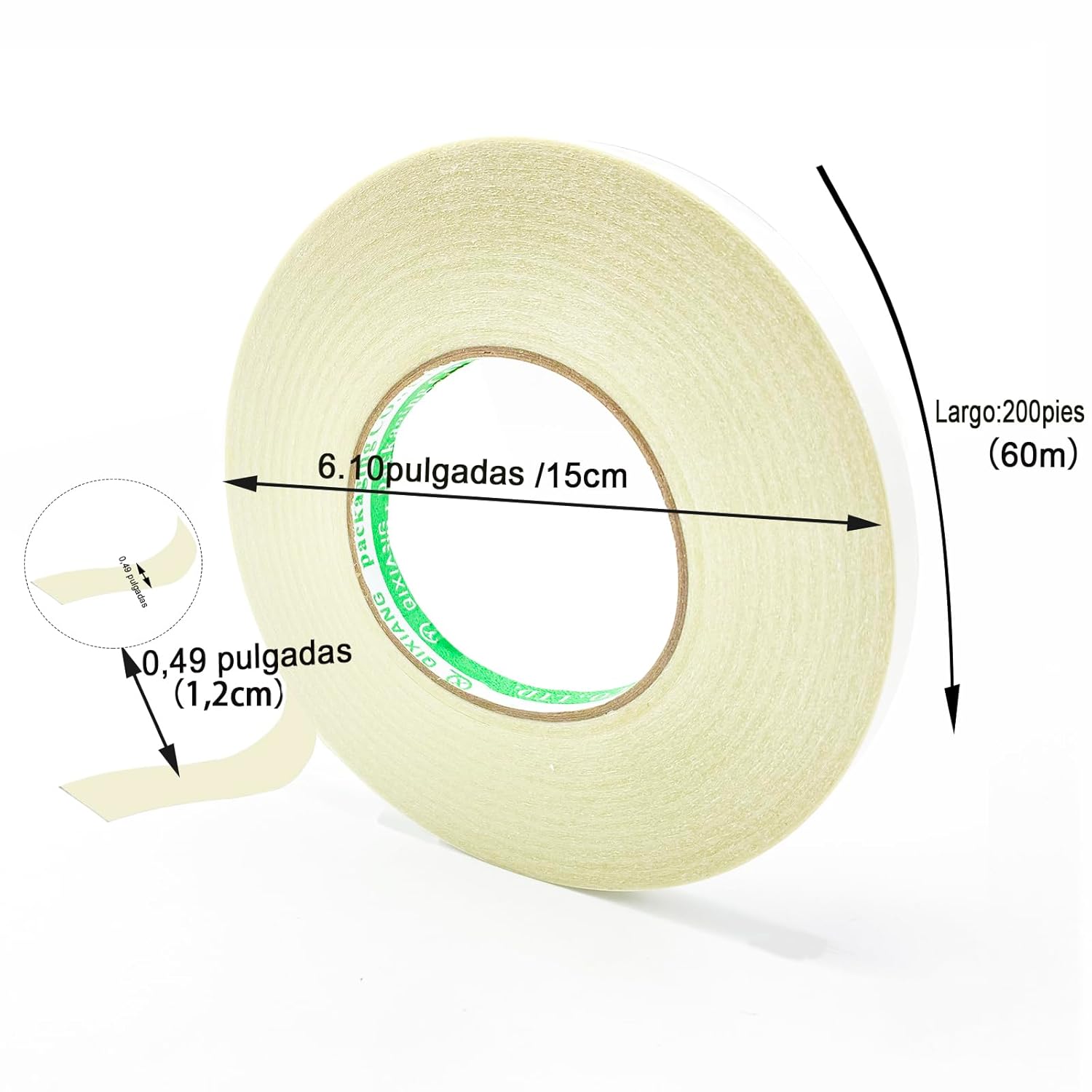 1/2 Inch x 200 Feet Fabric Tape Double Sided, Clear Adhesive Cloth Hem Tape Leather Tape No Sew Stitch Witchery Hemming Tape for Clothes, Fabric, Pants, Dress thumbnail