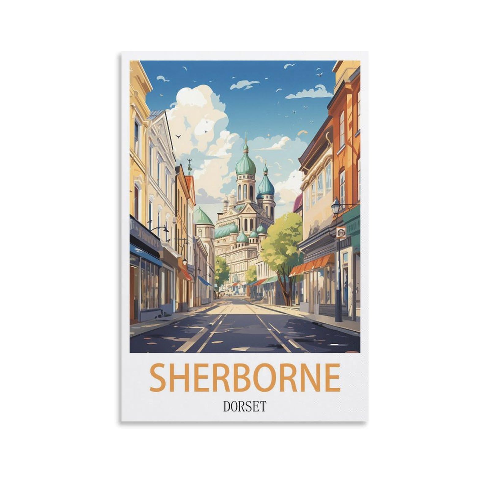 Metal Sign Tin Sign,Sherborne Dorsets,Garden & Kitchen Poster, Inspirational Sign Home Wall Art Decor for Home Kitchen Bar Club Decoration 15x30cm