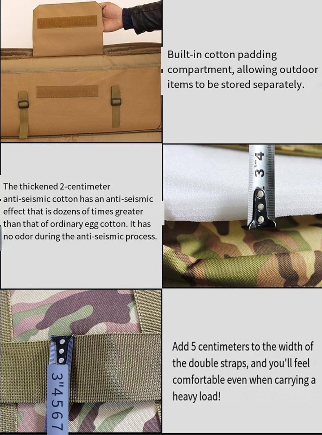 Doppio Fucile Borsa Tattica Militare, Borsa Porta Armi Poligono, Custodia Morbida Fodero Porta Fucili Imbottito, Zaino Fucile Caccia, Canna Da Pesca Borsa, Borsa Tattica Militare C,39in/100cm