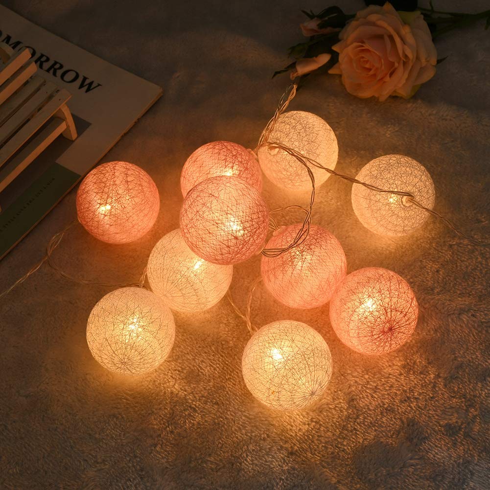 XhuangTech Guirlande Lumineuse à Piles Avec 30 LED En Forme De Boules