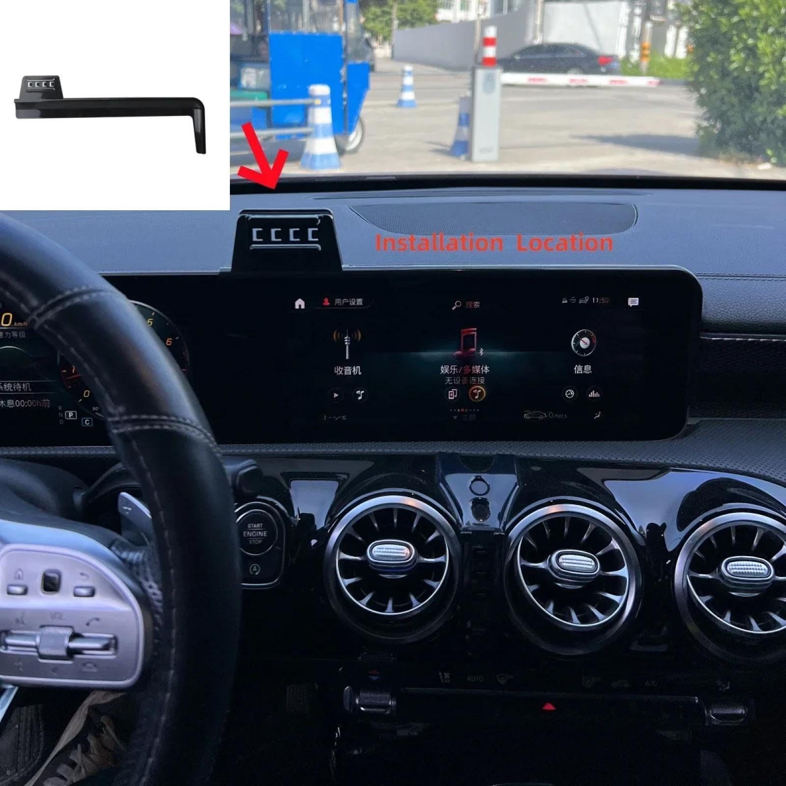 Uchwyt Samochodowy na Telefon dla Benz CLA C118 2019-2023, uchwyt na telefon komórkowy dla samochodu, ekran, stała podstawa, stojak na nawigację GPS (podstawa i uchwyt 10)
