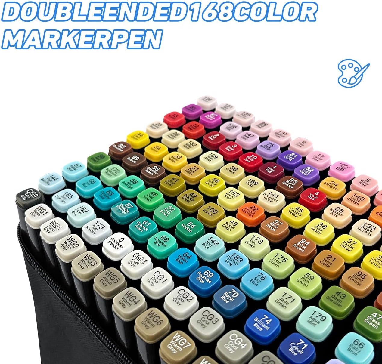 Zmcik 168 Colors Alcohol Markers Art Markers for Kids and Adult Drawing Marker Dual Tip Coloring Painting Perfect for Boys Girls Students Gift