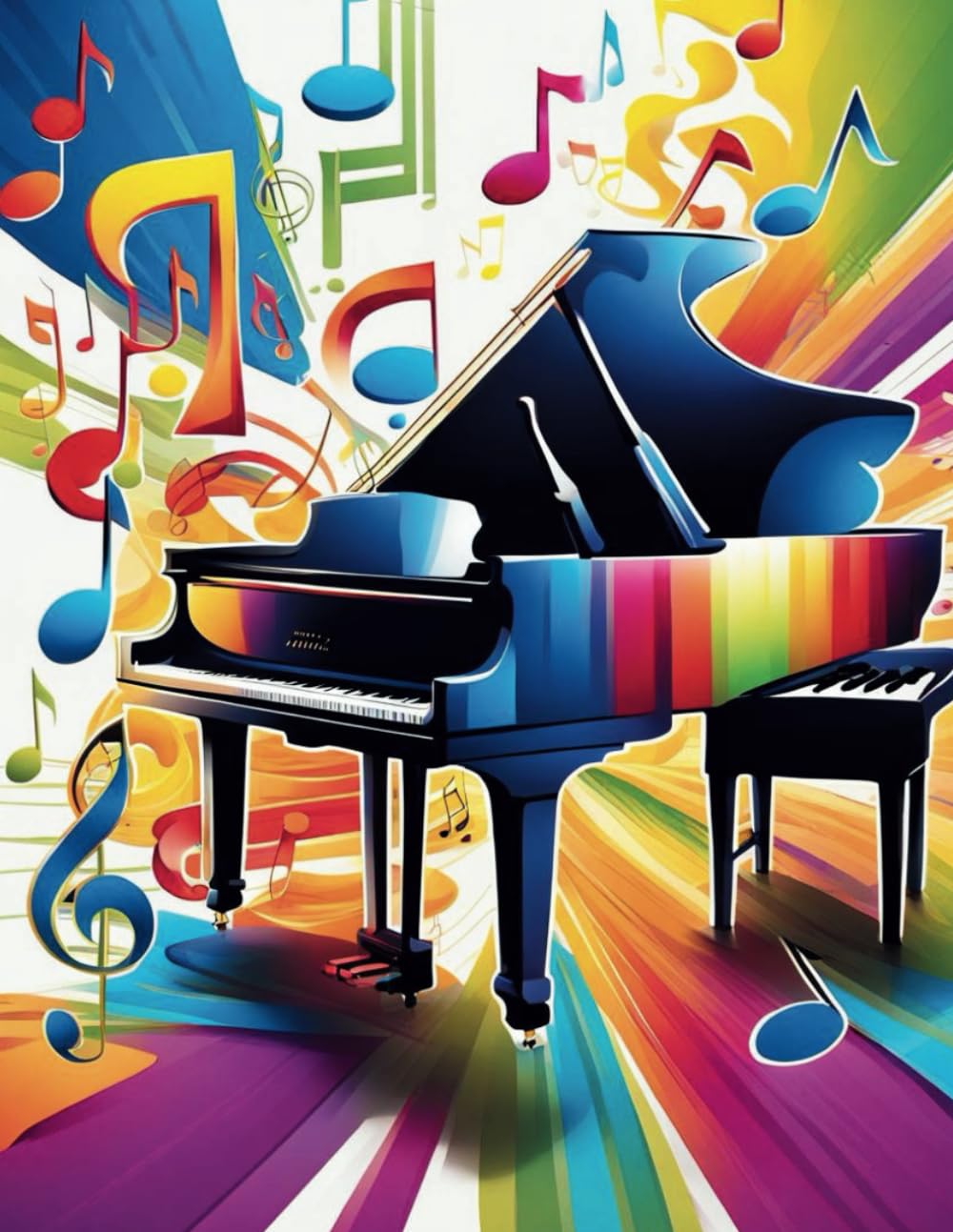 Cahier de musique A4 idéal pour cours de solfège avec ses 9 portées claires