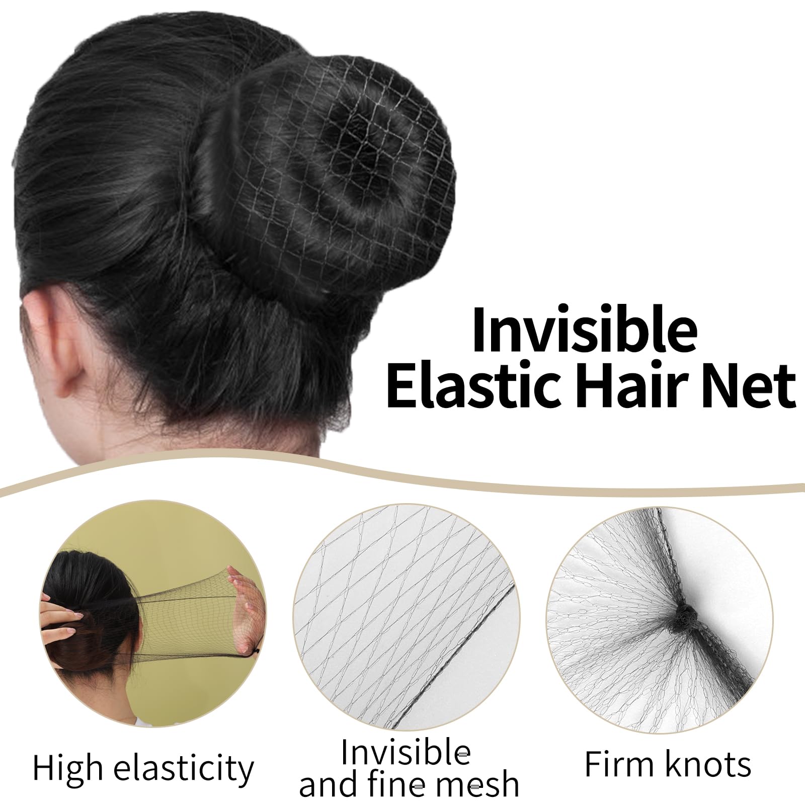 Ruban noir SHOW BOW HAIR NET avec médaillon étain show hair net