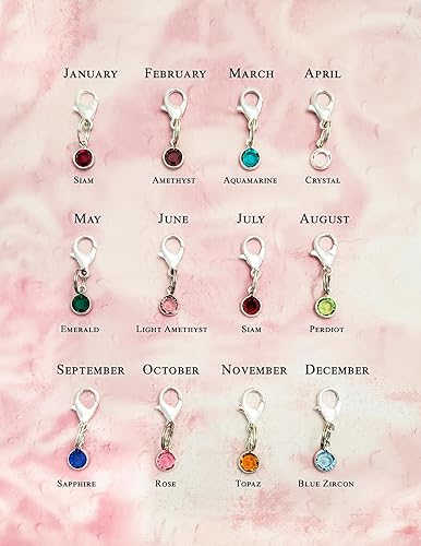 Miniatura 2 de Preciosa Birthstone Zipper Pulls Clip On Charms, Birth Stone with Silver Base, Personalized Zipper Pull wBirthstone, Your Choice! Preciosa (December