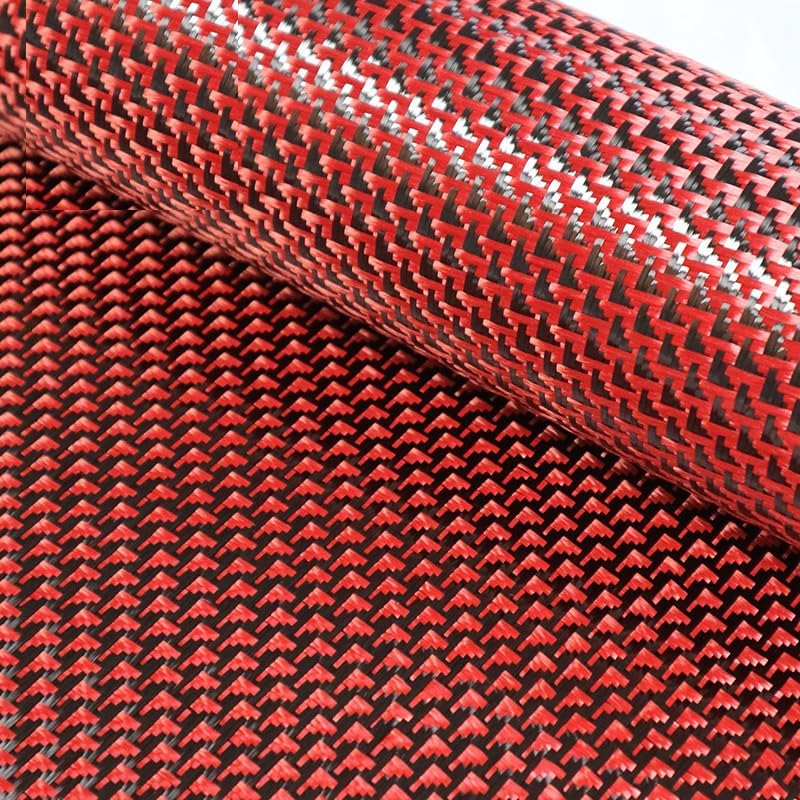 Kevlar 3K Carbon Aramid Fiber Blended Woven Fabric Aircraft Jacquard Pattern Parts Modified DIY Surface Decorative Fabric (Size : 100cmX100cm)