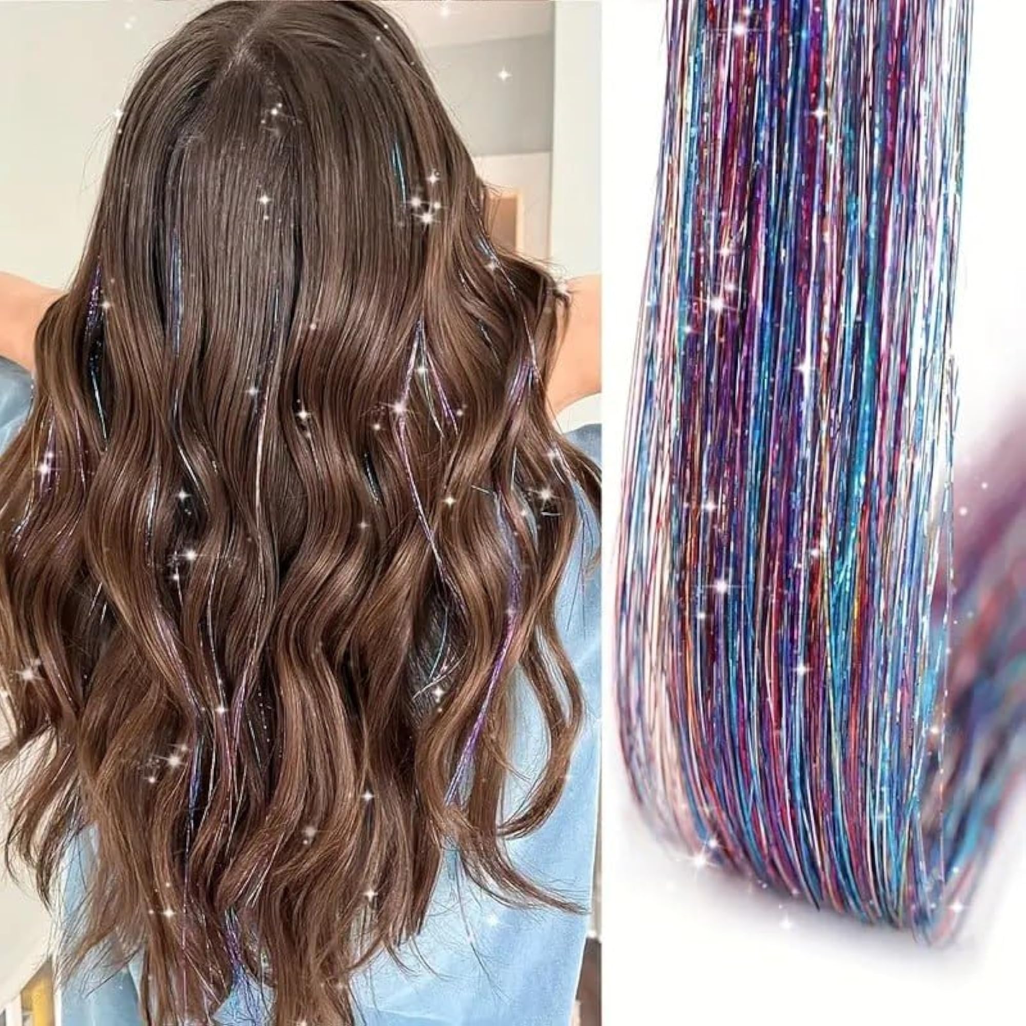 Fake Hair Color Extensions for Kids, Artificial Hair Accessories