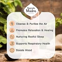 Vista 4 de Sagrada Madre 8 varillas de incienso gruesas de Palo Santo (copalo), 9 pulgadas de largo, ecológicas, no tóxicas, aromáticas