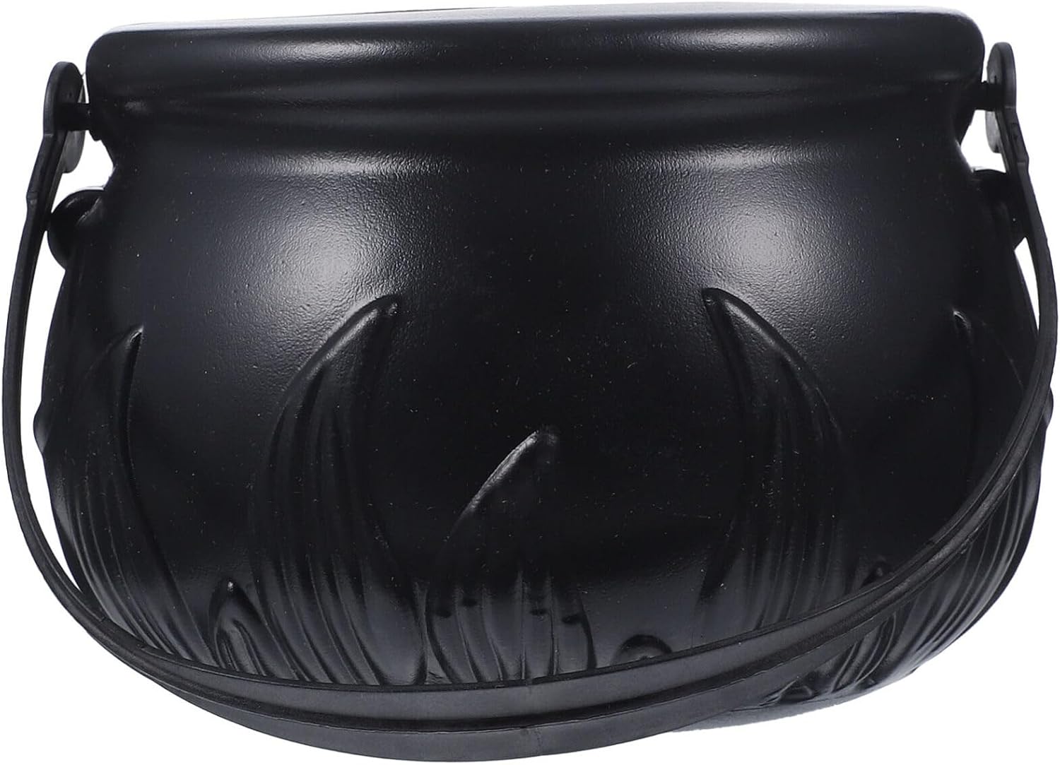 ifundom Halloween Cauldron Plastic Black Cauldron Candy Bucket with