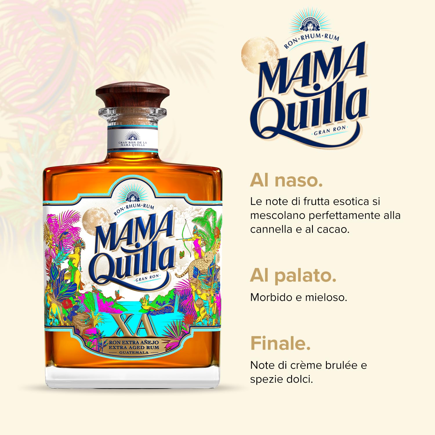 MAMA QUILLA - Rum XA - Rum invecchiato - Medaglia d'oro 2022 The Rum & Cachaça Masters - 40% di alcool - Origine: Guatemala - Bottiglia da 70 cl