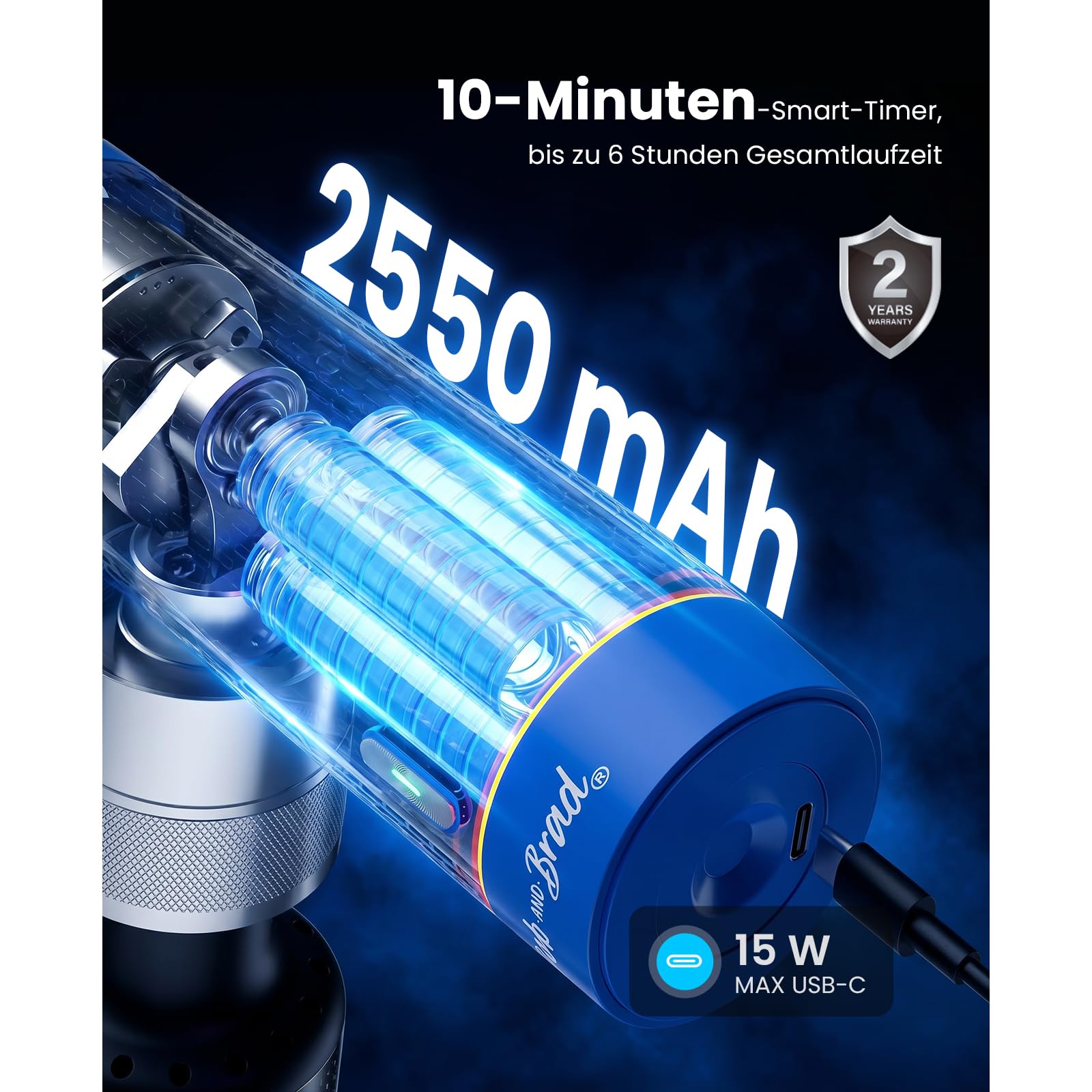BOB AND BRAD A7 Pro Massagepistole mit Wärme und Kälte, 11mm Amplitude Massagepistole Mini Deep Tissue Tragbar, 3200 U/min Professionelle Leise Massagegerät gegen Schmerzen, Geschenk für Vater Mutter