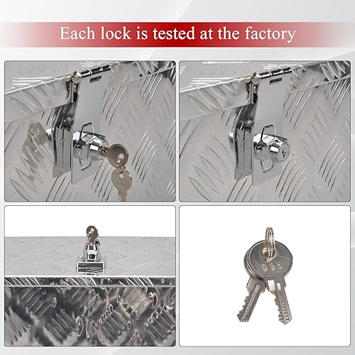 Miniatura 3 de Caja de herramientas de aluminio para camión de 30 pulgadas, caja de herramientas para camión, caja de herramientas para remolque, caja de