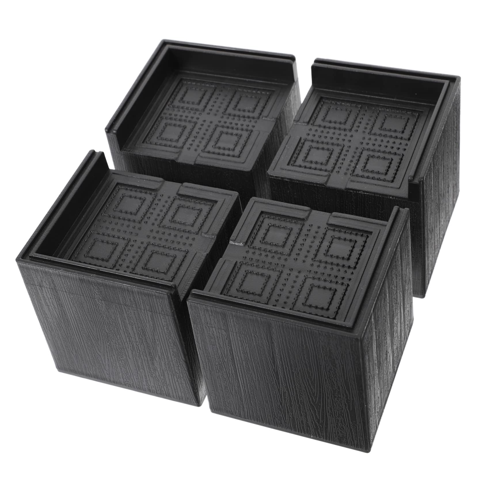 Cabilock 4pcs Rubber Bed Risers for Furniture Sturdy for Bed Couch Desk Washer Reduces Protects Floors Height