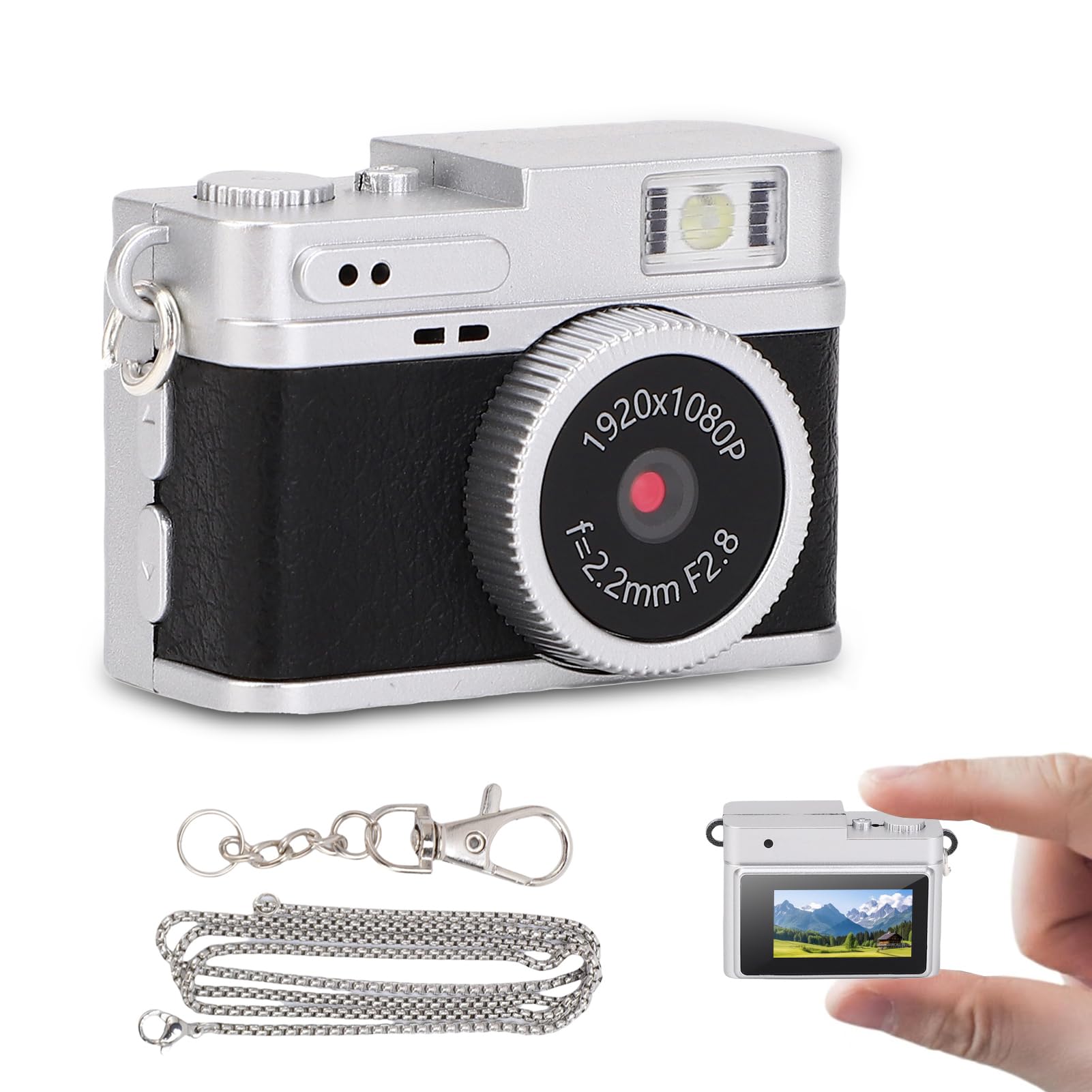 LICAEVEY Mini Keychain Camera, 1080P 2MP Mini Thumb Camera with 0.96" HD Display & 6 Filters, Micro Camcorder Recorder for Travel Study Recording (Black)-image-15