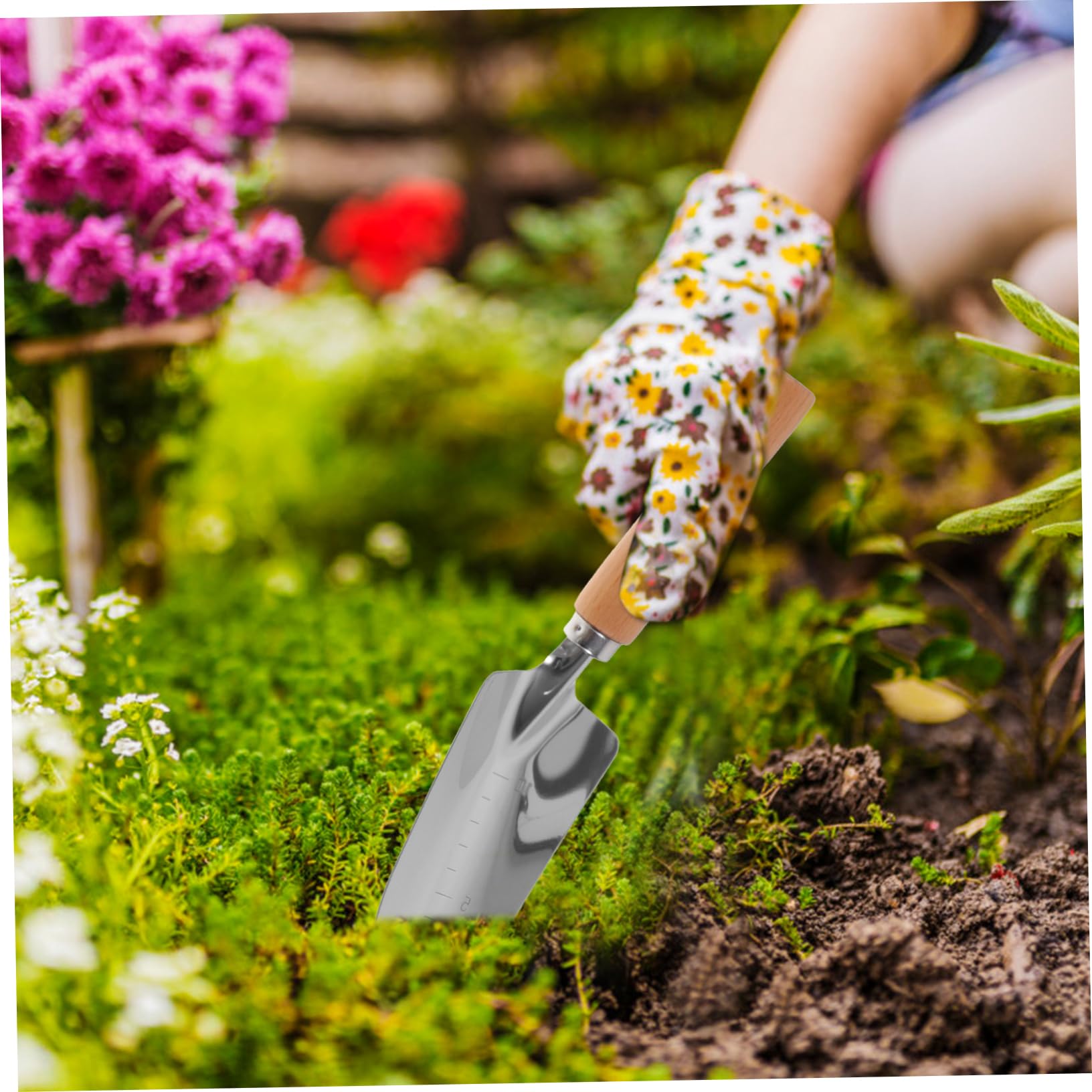 1juego Herramientas De Jardinería De Mango De Incluye Espátula Rastrillo Azadilla y Herramientas De Jardín Convenientes para Plantar y Desherbar