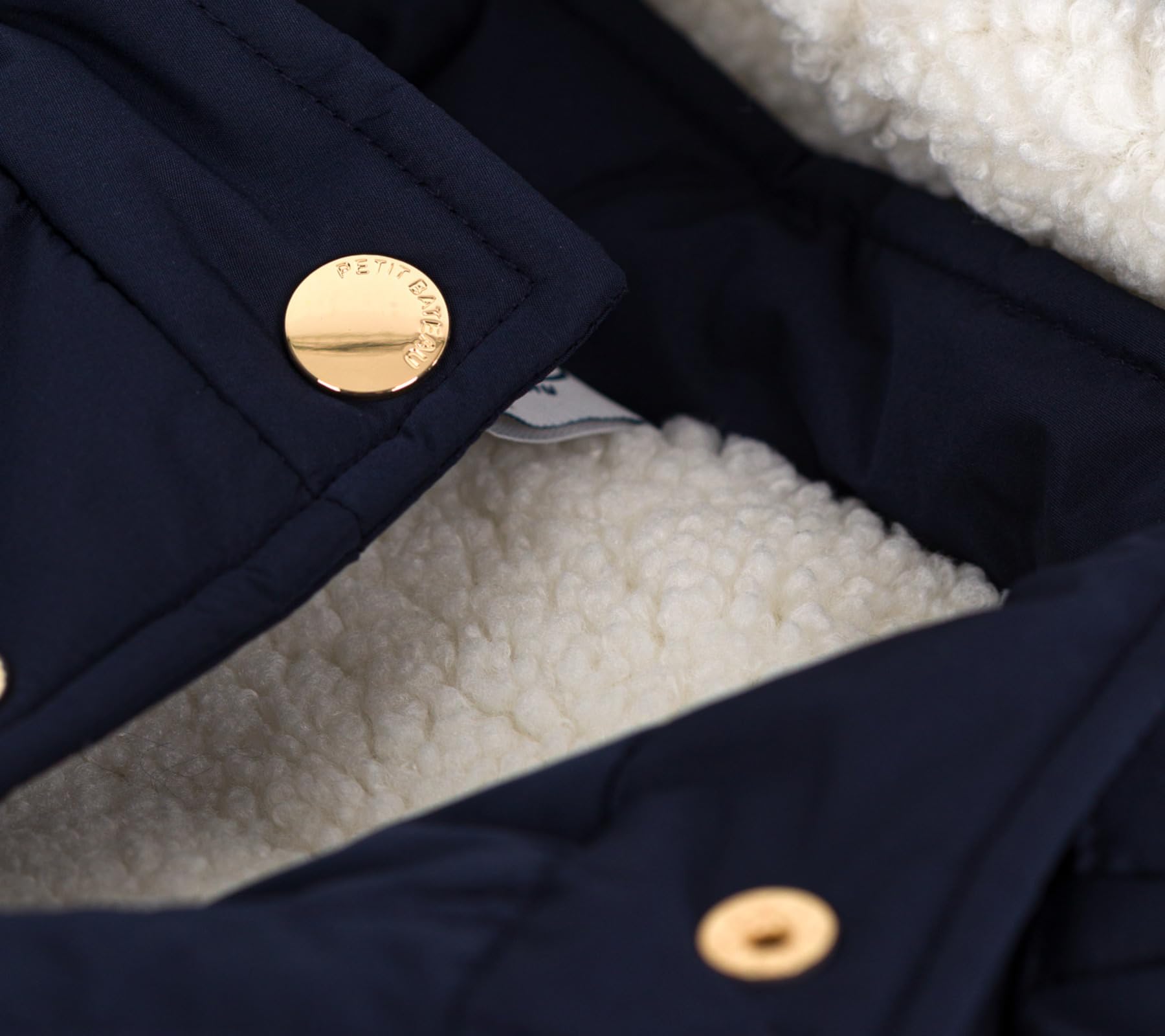 Petit Bateau Petit Bateau Parka Niño Medio Largo Liso, Smoking., 10 Años