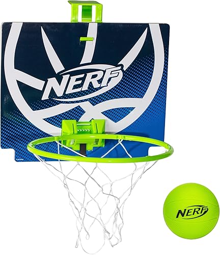 Nerfoop - El clásico juego de mini baloncesto de espuma y aro - Ganchos en puertas - Juego para interiores y exteriores - Un favorito desde 1972 Nerfoop - El clásico juego de mini baloncesto de espuma y aro - Ganchos en puertas - Juego para interiores y exteriores - Un favorito desde 1972