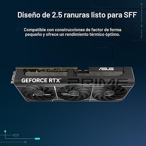 Miniatura 2 de ASUS La tarjeta gráfica Prime GeForce RTX 5070 de 12 GB GDDR7 lista para SFF (PCIe 5.0, 12 GB GDDR7, HDMIDP 2.1, 2.5 ranuras, ventiladores de