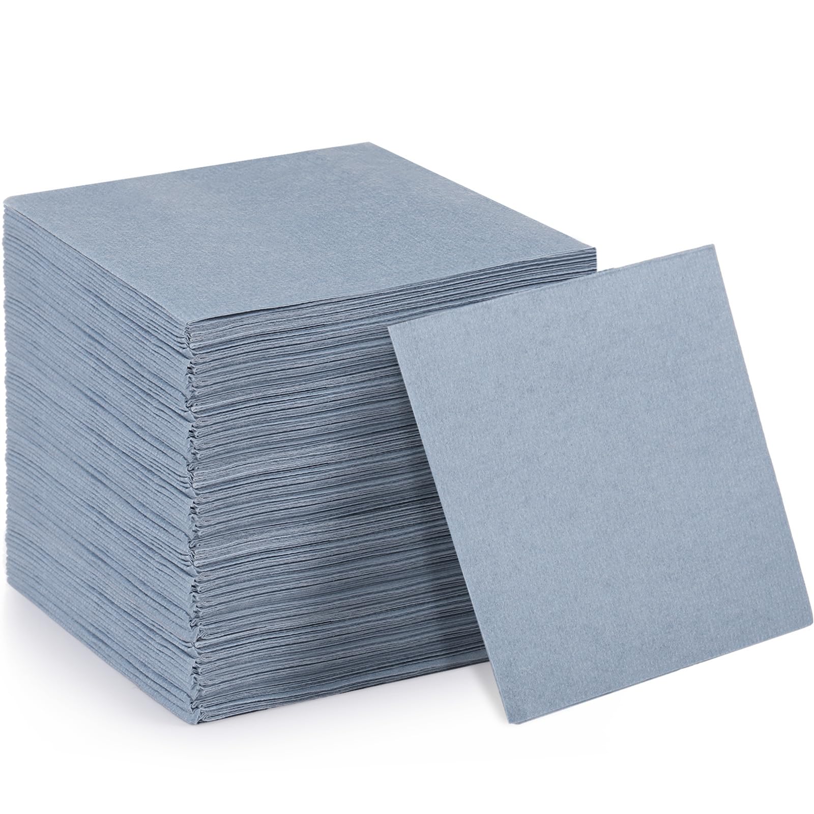 100 tovaglioli usa e getta blu polvere 25,4 x 25,4 cm, tovaglioli di carta e lino, prepiegati, per bar, ristorante, caffè, dessert, matrimoni, feste di compleanno, baby shower