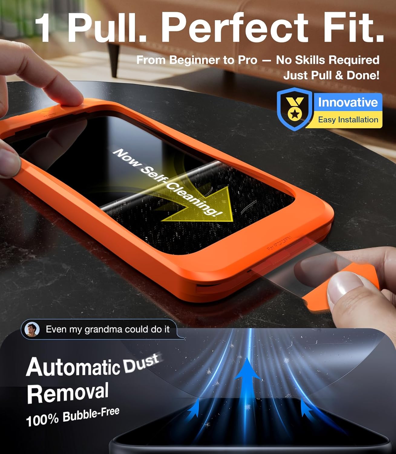 UltraGlass 9H+ Glass for iPhone 16 Pro Privacy Screen Protector [NO.1 Military Grade Shatterproof] Privacy Screen iPhone 16 Pro Tempered Glass [100% Anti Spy & Longest Durable] 2 Pack - Image 6