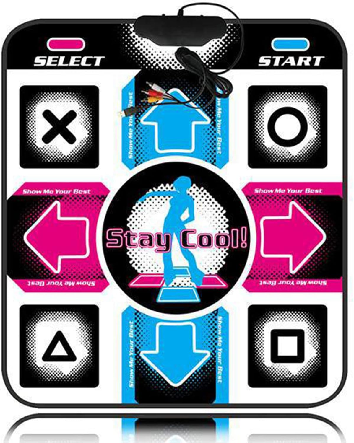Dancing MatMulti-Function Games Dance MatDance Game Pad USB Non Slip Dancing Step Dance Mat Pad BlanketCompatible for PC Laptops Computer Video Game