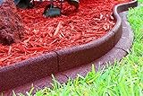 TISHO 3" x 48" Black Rubber No Dig Landscape Garden Border Edging (Pack 6)，Made of 100% Recycled Tires，Sturdy, Flexible and Reusable，Pieces are 4ft in Length (Color : Red)